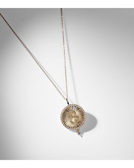 PERSÉE White Lucky Charm Eight 18Kt Necklace With Diamonds