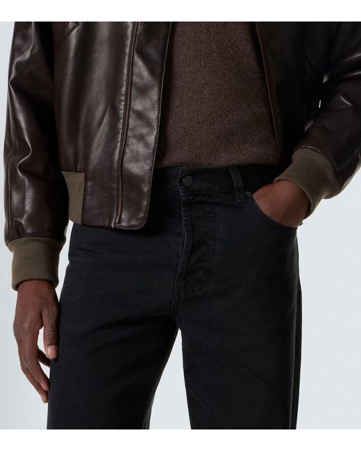 The Row Black Rossen Straight Jeans for men