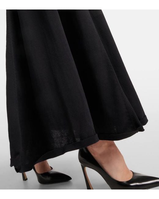 Victoria Beckham Blue Maxikleid Aus Einem Baumwollgemisch