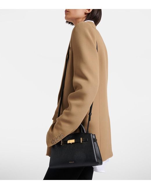 DeMellier London Black Hudson Small Leather Top-Handle Bag