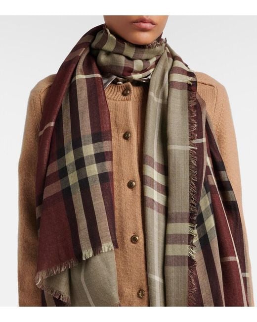 Sciarpa Check di Burberry in Brown