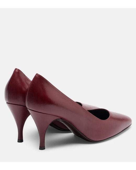 Herbert Levine Red Pure And Simple Leather Pumps