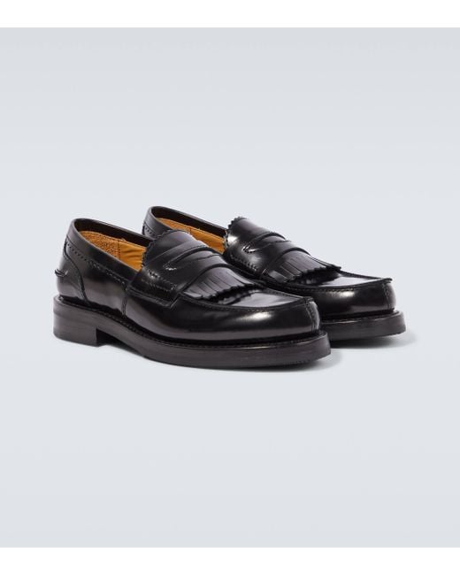 Our Legacy Black Leather Penny Loafers for men