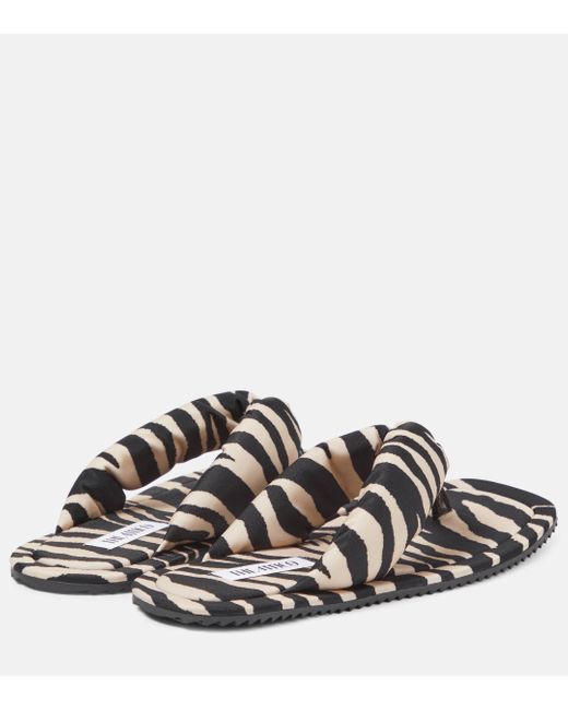 The Attico White Indie Zebra-print Thong Sandals