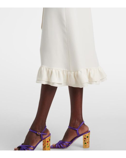 Valentino White Cady Couture Midi Dress