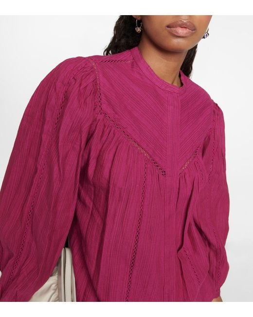 Isabel Marant Pink Leonard Cotton-blend Shirt