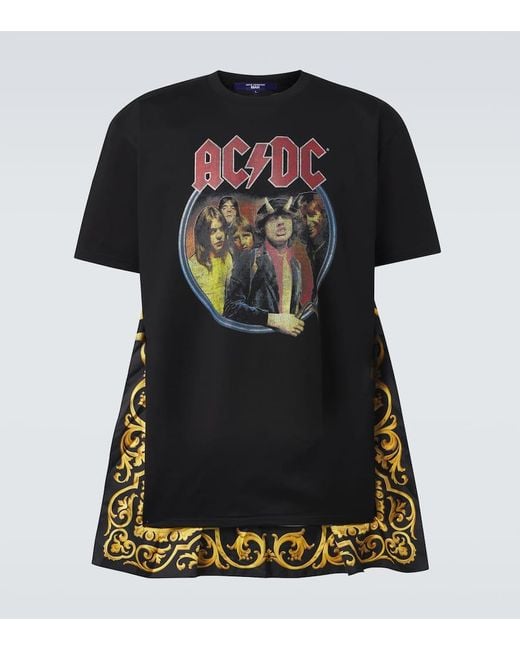 Camiseta Ac/Dc En Jersey De Algodon Junya Watanabe de hombre de color Black