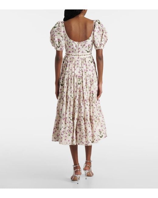 Agua Bendita Natural Palmera Tiered Cotton Maxi Dress