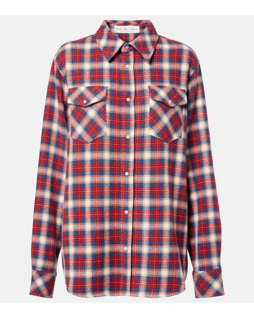 God's True Cashmere Red Tartan Cashmere Shirt