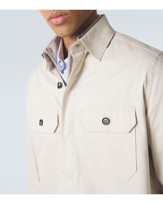 Zegna Natural Cotton-Blend Overshirt for men