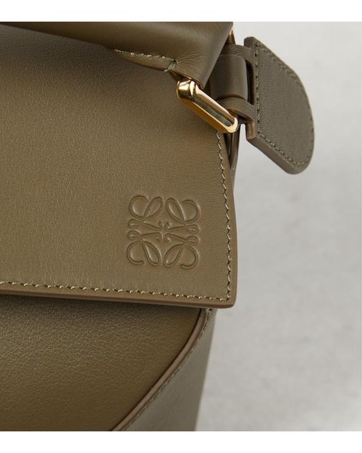 Loewe Metallic Puzzle Edge Small Leather Top-Handle Bag