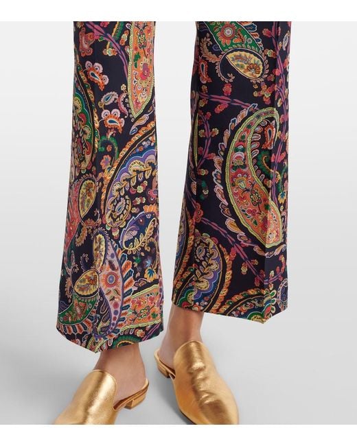 Etro Multicolor Paisley Straight Pants