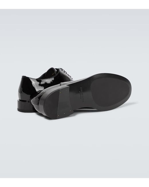 Giorgio Armani Black Patent Leather Oxford Shoes for men