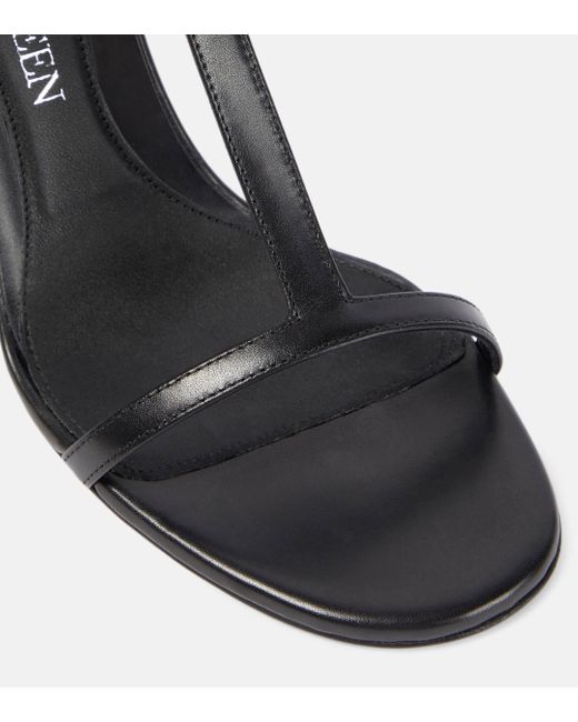 Alexander McQueen Black Harness Leather Sandals
