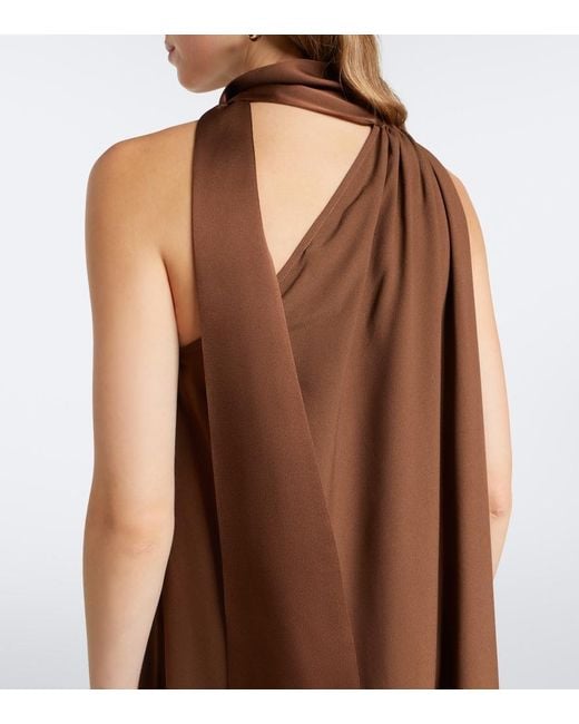 ‎Taller Marmo Brown Astor Gathered Maxi Dress