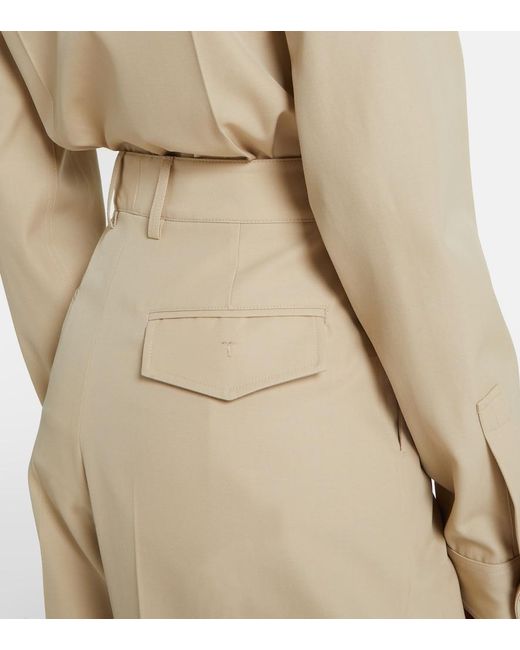 Tod's Natural Weite Hose Rufus Aus Wolle Und Baumwolle