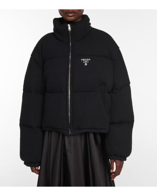 Prada wool and cashmere puffer jacket sale