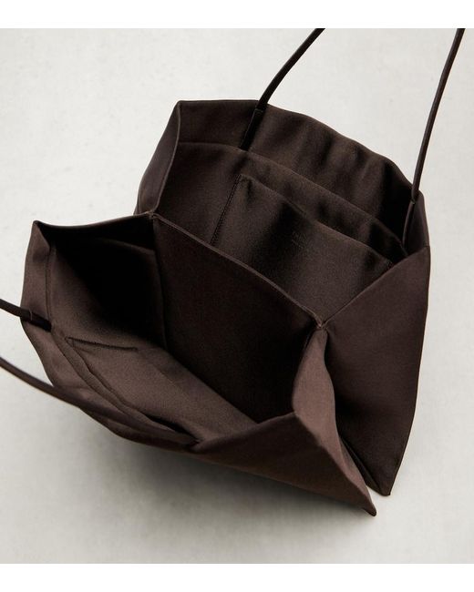 国内売り切れ★THE ROW Cecily brown silk bag Cecilyシルク ミニトートバッグ ブラウン – The Row