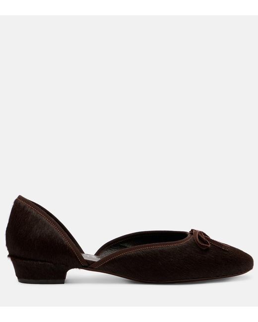 Herbert Levine Black 24/7 Calf Hair D'Orsay Ballet Flats