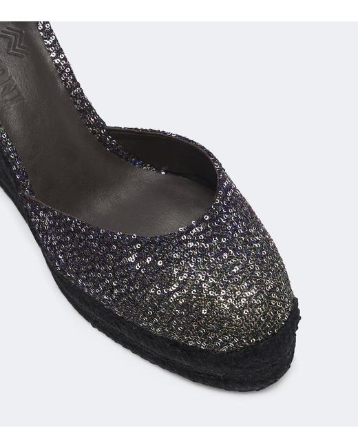 Espadrilles Compensees Eva A Sequins Missoni en coloris Black