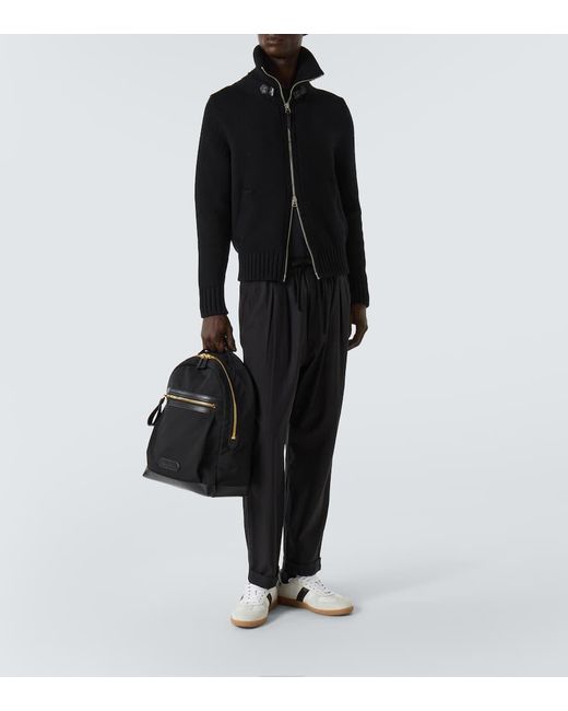 Mochila Con Piel Tom Ford de hombre de color Black