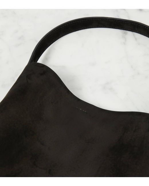 The Row Black N/s Park Small Suede Tote Bag