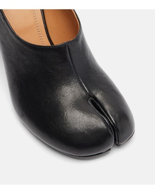 Maison Margiela Black Tabi 80 Leather Pumps