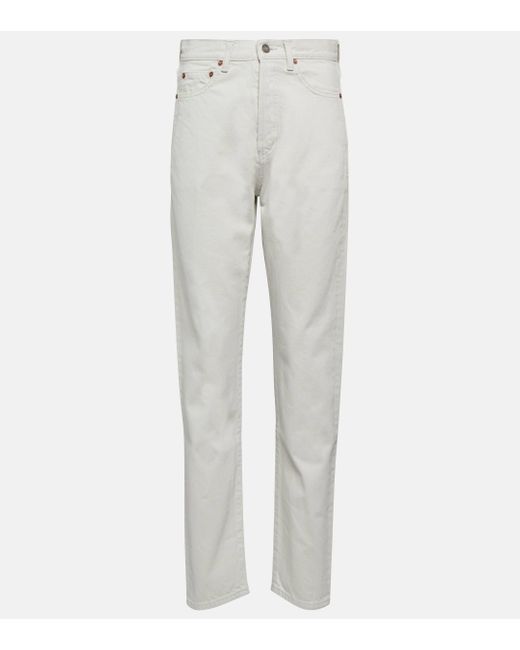 Saint Laurent Gray High-rise Slim Jeans