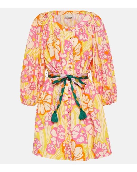 Robe En Coton A Fleurs ALÉMAIS en coloris Pink