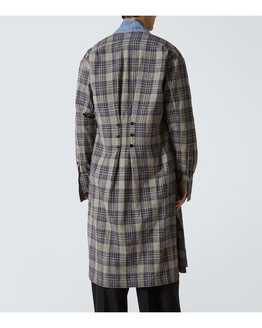 Greg Lauren Mantel Aus Baumwolle Mit Denim in Blue für Herren