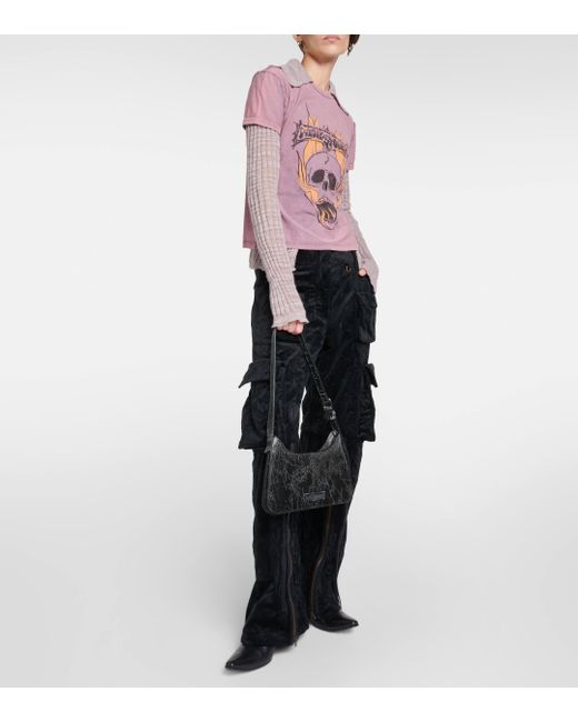 Acne Black Platt Mini Leather Shoulder Bag