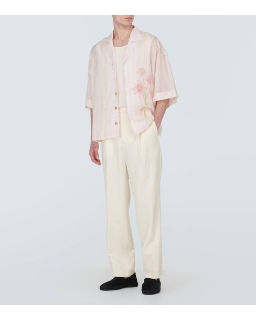 King & Tuckfield Oversize-Hemd aus Baumwolle in Pink für Herren