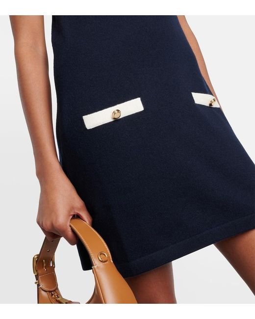 Miu Miu Blue Minikleid Aus Kaschmir