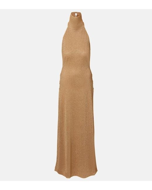 Oseree Natural Lumiere Ring Turtleneck Dress