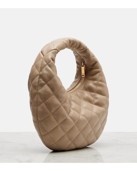Saint Laurent Natural Icarino Baby Quilted Leather Top-Handle Bag
