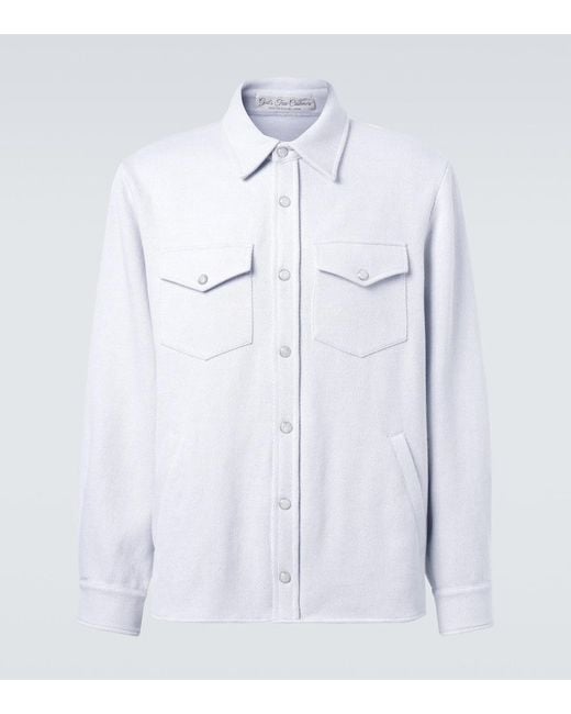 God's True Cashmere Blue Explorer Cashmere And Cotton Denim Jacket for men