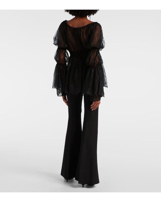 Blumarine Black Top Aus Spitze