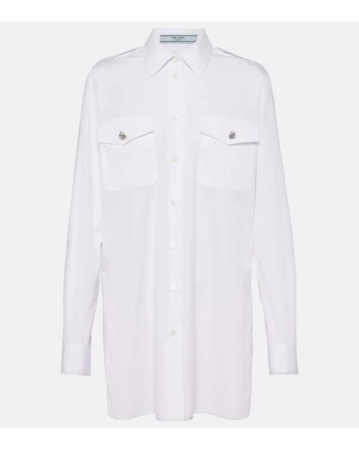 Camisa de algodon Prada de color White