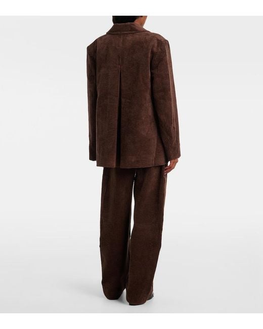 Ganni Brown Cotton Corduroy Blazer