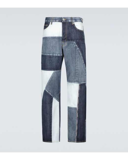 Valentino Patchwork Denim Jeans in Blue 