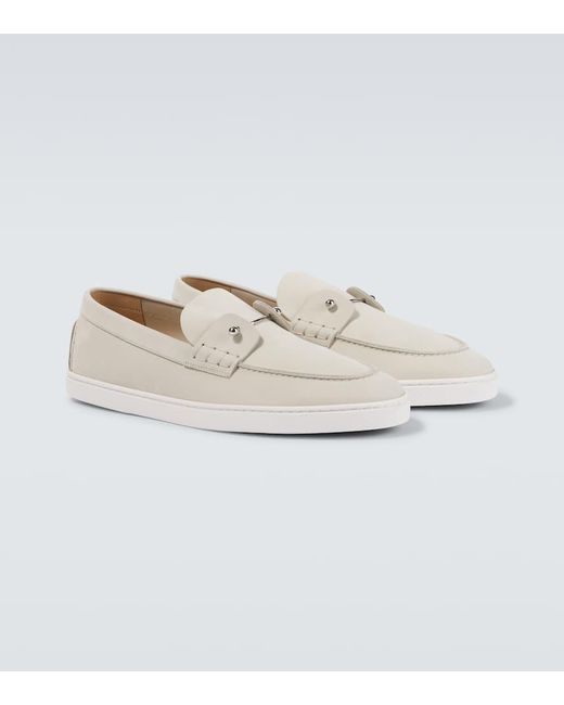 Mocassini Chambeliboat di Christian Louboutin in White da Uomo