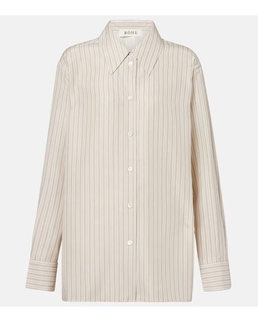 Rohe White Oversize-Hemd Aus Seide