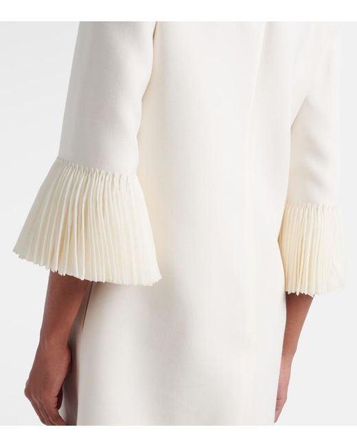 Valentino White Wool And Silk Minidress