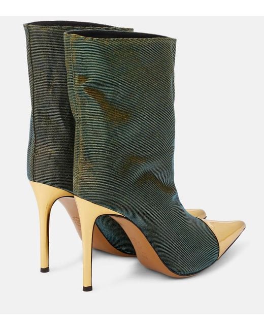 Alexandre Vauthier Green 100Mm Pointed-Toe Boots