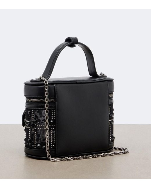 Roger Vivier Black Tres Vivier Micro Crystal-Embellished Vanity Bag