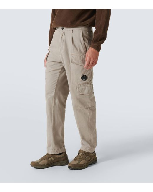 C P Company Natural Cotton Cargo Pants for men