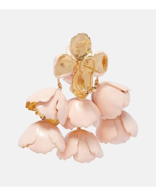 Pendientes Flower Cloud Chloé de color Pink