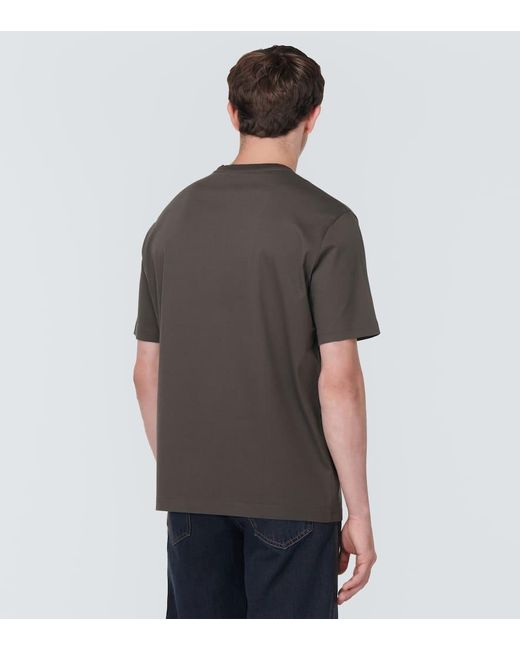 Lanvin T-Shirt aus Baumwoll-Jersey in Green für Herren