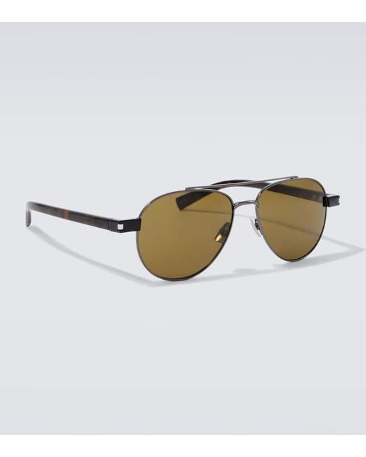 Saint Laurent Brown Sl 843 Aviator Sunglasses for men