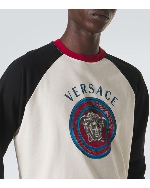 Versace White Medusa Cotton Jersey T-Shirt for men